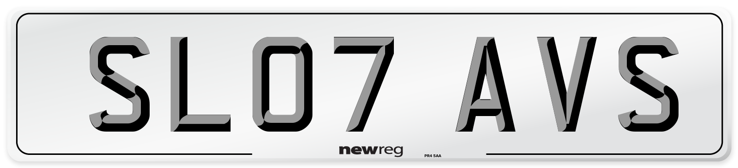 SL07 AVS Number Plate from New Reg
